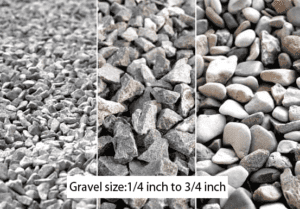 Sump pit Gravel sizes