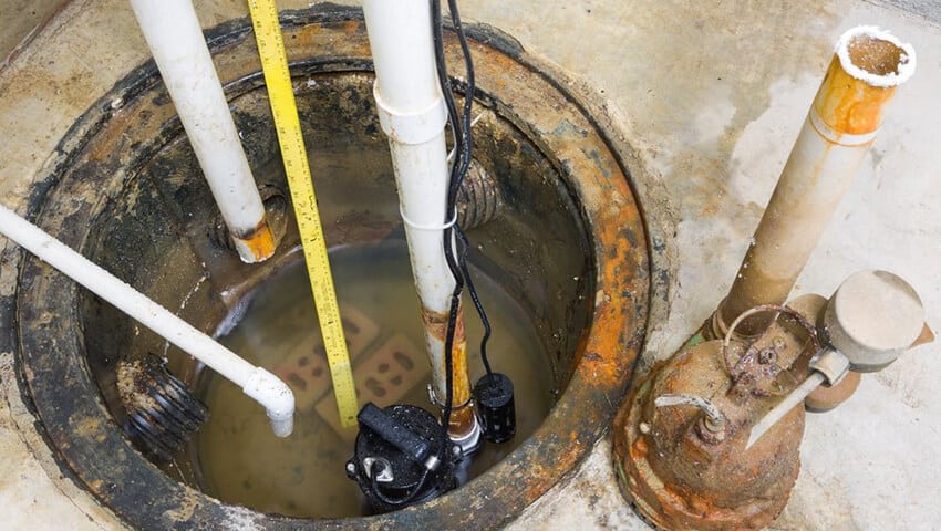should there be water in my sump pump pit